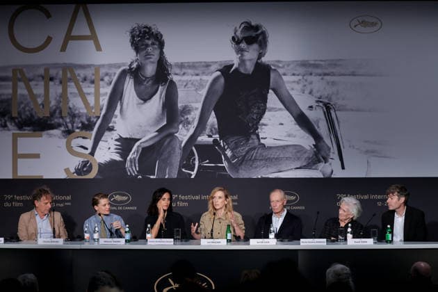Cannes - La Vie d’une Femme A Woman s Life Press Conference Charles Berling, Melanie Thierry, Charline Bourgeois-Tacquet, Lea Drucker, Erri De Luca, Marie-Christine Barrault and David Thion during the La vie d’une Femme (A Woman s Life) press conference at the 79th annual Cannes Film Festival on May 14, 2026 in Cannes, France. CANNES France  Copyright: xHaedrichxJean-Marc Pool ABACAPRESS.COMx