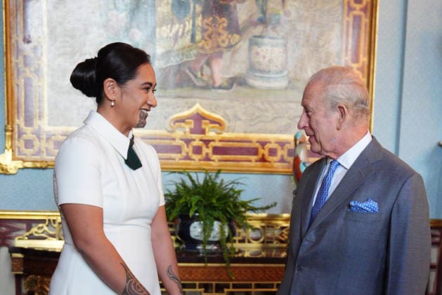 Audience at Buckingham Palace King Charles III during an audience with Maori queen, Te Arikinui Kuini Nga wai hono i te po, at Buckingham Palace, London. Picture date: Thursday May 14, 2026., Credit:Aaron Chown PA ROTA - B68 Avalon UK, London  Copyright: xAaronxChownx xPAxROTAx-xB68x xAvalonx 1098972026