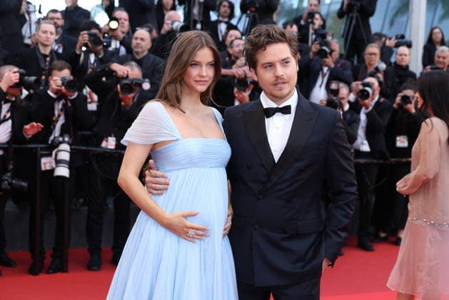 Cannes - Histoires Paralleles (Parallel Tales) Red Carpet Pregnant Barbara Palvin and Dylan Sprouse at the Histoires Paralleles (Parallel Tales) screening red carpet during the 79th annual Cannes Film Festival at Palais des Festivals on May 14, 2026 in Cannes, France. Photo by Jerome Domine ABACAPRESS.COM Cannes France  Copyright: xDominexJerome ABACAx