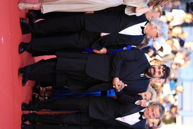 Cannes - Histoires Paralleles (Parallel Tales) Red Carpet Artus Solaro and Franck Dubosc at the Histoires Paralleles (Parallel Tales) screening red carpet during the 79th annual Cannes Film Festival at Palais des Festivals on May 14, 2026 in Cannes, France. Photo by Jerome Domine ABACAPRESS.COM Cannes France  Copyright: xDominexJerome ABACAx