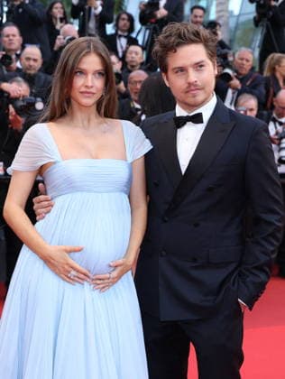 Cannes - Histoires Paralleles (Parallel Tales) Red Carpet Pregnant Barbara Palvin and Dylan Sprouse at the Histoires Paralleles (Parallel Tales) screening red carpet during the 79th annual Cannes Film Festival at Palais des Festivals on May 14, 2026 in Cannes, France. Photo by Jerome Domine ABACAPRESS.COM Cannes France  Copyright: xDominexJerome ABACAx
