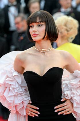 79ème Festival International du Film de Cannes Montée des marches du film Fatherland 79th International Cannes Film Festival Red Carpet of Fatherland movie 456007 2026 05 14 Slimene, Azza  Copyright: xEstellexCarlierx xStarfacex STAR_456007_041