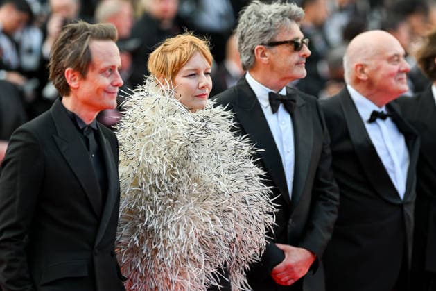 79ème Festival International du Film de Cannes Montée des marches du film Fatherland 79th International Cannes Film Festival Red Carpet of Fatherland movie 456007 2026 05 14 Huller, Sandra Zal, Lukasz Pawlikowski, Pawel  Copyright: xEstellexCarlierx xStarfacex STAR_456007_058