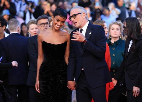 Cannes - Histoires Paralleles (Parallel Tales) Red Carpet Vincent Cassel and girlfriend Narah Baptista at the Histoires Paralleles (Parallel Tales) screening red carpet during the 79th annual Cannes Film Festival at Palais des Festivals on May 14, 2026 in Cannes, France. Photo by Jerome Domine ABACAPRESS.COM Cannes France  Copyright: xDominexJerome ABACAx