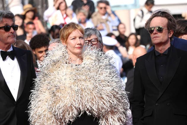 Pawel Pawlikowski, Sandra Huller and August Diehl at the premiere of the feature film Fatherland at the Festival de Cannes 2026 79 Cannes International Film Festival at the Palais des Festivals Cannes, 14 05 206 Foto:xD.xBedrosianx xFuturexImagex fatherland_6606