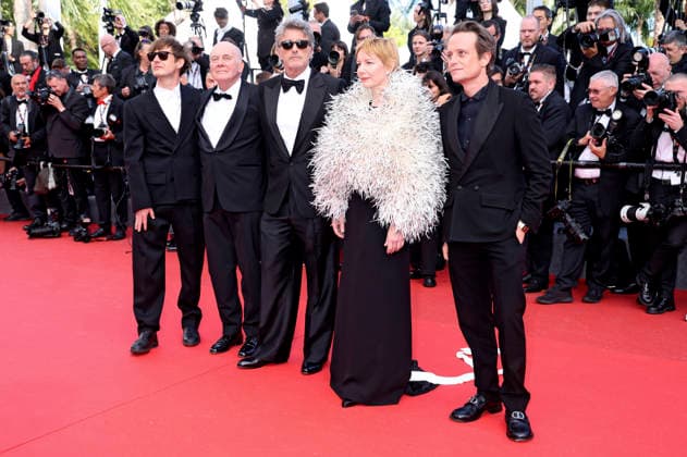 Lukasz Zal, Hanns Zischler, Pawel Pawlikowski, Sandra Hüller and August Diehl at the premiere of the feature film Fatherland at the Festival de Cannes 2026 79 Cannes International Film Festival at the Palais des Festivals Cannes, 14 05 206 Foto:xD.xBedrosianx xFuturexImagex fatherland_6611