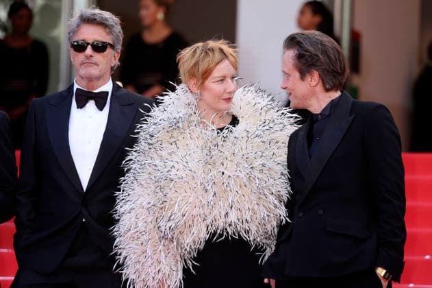 Pawel Pawlikowski, Sandra Hüller and August Diehl at the premiere of the feature film Fatherland at the Festival de Cannes 2026 79 Cannes International Film Festival at the Palais des Festivals Cannes, 14 05 206 Foto:xD.xBedrosianx xFuturexImagex fatherland_6624
