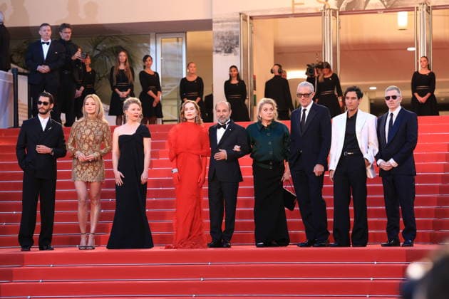 Cannes - Histoires Paralleles (Parallel Tales) Red Carpet Pierre Niney, Virginie Efira, India Hair, Isabelle Huppert, Asghar Farhadi, Catherine Deneuve, Vincent Cassel, Adam Bessa and Alexandre Mallet-Guyat the Histoires Paralleles (Parallel Tales) screening red carpet during the 79th annual Cannes Film Festival at Palais des Festivals on May 14, 2026 in Cannes, France. Photo by Jerome Domine ABACAPRESS.COM Cannes France  Copyright: xDominexJerome ABACAx