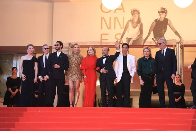 Cannes - Histoires Paralleles (Parallel Tales) Red Carpet Pierre Niney, Virginie Efira, India Hair, Isabelle Huppert, Asghar Farhadi, Catherine Deneuve, Vincent Cassel, Adam Bessa and Alexandre Mallet-Guyat the Histoires Paralleles (Parallel Tales) screening red carpet during the 79th annual Cannes Film Festival at Palais des Festivals on May 14, 2026 in Cannes, France. Photo by Jerome Domine ABACAPRESS.COM Cannes France  Copyright: xDominexJerome ABACAx