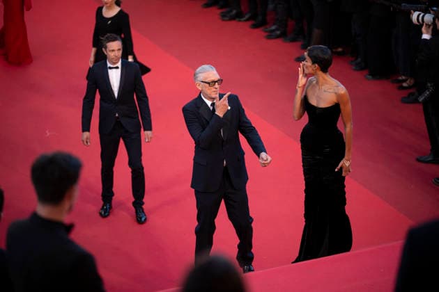 Cannes Histoires Paralleles Red Carpet EB French actor Vincent Cassel and his partner Brazilian model Narah Baptista arrive for the screening of the film Histoires Paralleles (Parallel Tales) at the 79th edition of the Cannes Film Festival in Cannes, southern France on May 14, 2026.Photo by Eliot Blondet ABACAPRESS.COM Cannes France France  Copyright: xBlondetxEliot ABACAx