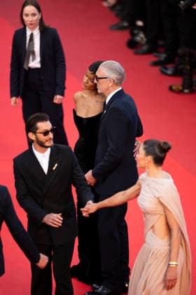 Cannes Histoires Paralleles Red Carpet EB French actor Vincent Cassel and his partner Brazilian model Narah Baptista arrive for the screening of the film Histoires Paralleles (Parallel Tales) at the 79th edition of the Cannes Film Festival in Cannes, southern France on May 14, 2026.Photo by Eliot Blondet ABACAPRESS.COM Cannes France France  Copyright: xBlondetxEliot ABACAx