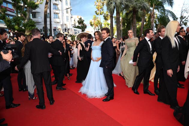 May 14, 2026, Cannes, Cote D azur, France: A pregnant BARBARA PALVIN and her husband DYLAN SPROUSE on the red carpet for the screening of PARALLEL TALES at the 79th Annual Cannes Film Festival at Palais des Festivals in Cannes, France Cannes France - ZUMAc179 20260514_zep_c179_092 Copyright: xMickaelxChavetx