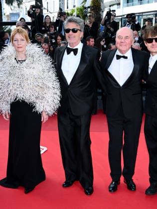 IPA84692537 - Cannes, 79th Cannes Film Festival 2026, evening 3 - red carpet of Fatherland Pictured: Sandra Hüller and Hanns Zischler PaweÅ‚ Pawlikowski,  Copyright: xAlbertoxTerenghix xPoolxPhotoxEventsx07x 84692537
