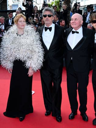 IPA84692539 - Cannes, 79th Cannes Film Festival 2026, evening 3 - red carpet of Fatherland Pictured: Sandra Hüller and Hanns Zischler PaweÅ‚ Pawlikowski,  Copyright: xAlbertoxTerenghix xPoolxPhotoxEventsx07x 84692539