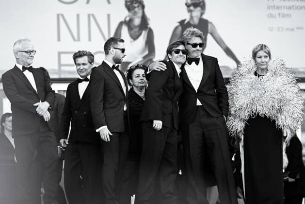 79ème Festival International du Film de Cannes Montée des marches du film Fatherland 79th International Cannes Film Festival Red Carpet of Fatherland movie 456015 2026 05 14 Huller, Sandra Pawlikowski, Pawel  Copyright: xEstellexCarlierx xStarfacex STAR_456015_002