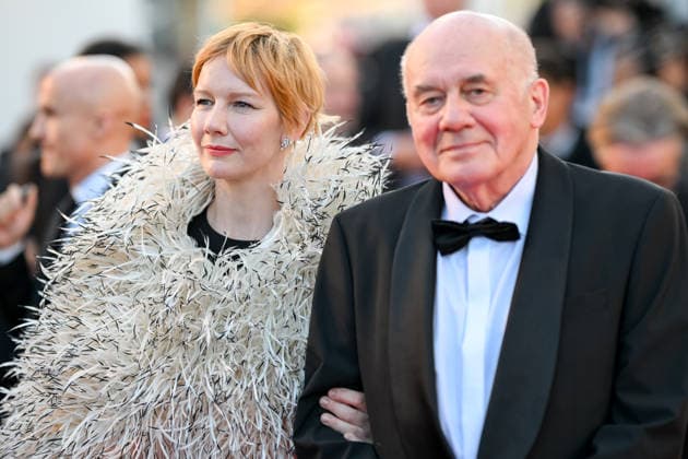 79ème Festival International du Film de Cannes Montée des marches du film Fatherland 79th International Cannes Film Festival Red Carpet of Fatherland movie 456015 2026 05 14 Huller, Sandra Zischler, Hanns  Copyright: xEstellexCarlierx xStarfacex STAR_456015_007