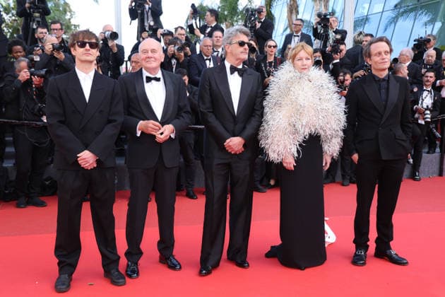 May 14, 2026, Cannes, France: Lukasz Zal, Hanns Zischler, Pawel Pawlikowski, Sandra Huller and August Diehl attend the premiere of Fatherland during the 79th Cannes Film Festival at Palais des Festivals in Cannes, France, on 14 May 2026. Photo: Cannes France - ZUMAm179 20260514_zep_m179_022 Copyright: xAlecxMichaelx