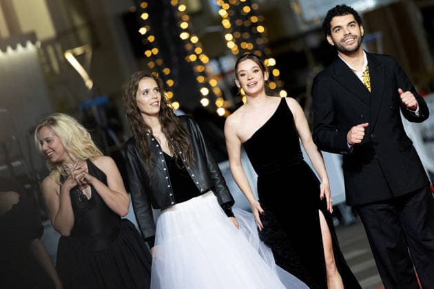 Kim Higelin Bijoux Tasaki , Marion Le Corroler, Mara Taquin, Sami Outalbali Montée des marches du film Sanguine lors du 79ème Festival International du Film de Cannes, le 14 mai 2026 Olivier Borde Bestimage Red carpet for Species at the 79th Cannes International Film Festival on May 14, 2026 Cannes France  Copyright: xOLIVIERxBORDEx xBESTIMAGExOLIVIERxBORDEx xBESTIMAGEx