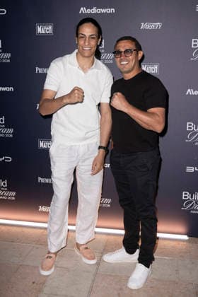 Cannes Prix Build Your Dreams MP Cannes, France- May 14: Brahim Asloum, Imane Khelif attend the Prix Build Your Dreams cocktail during 79th Festival of Cannes, on May 14, 2026 in Cannes, France. Photo by Marco Piovanotto ABACAPRESS:COM Cannes France  Copyright: xPiovanottoxMarco ABACAx