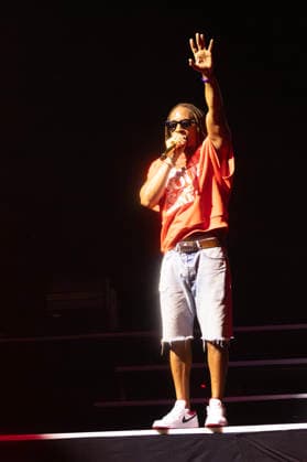 LIL JON performs during the opening act before Pitbull performs on stage during the I AM BACK tour at the iTHINK Financial Amphitheater in West Palm Beach, Florida on Thursday, May 14, 2026.  MIA20260515129 GARYxIxROTHSTEIN