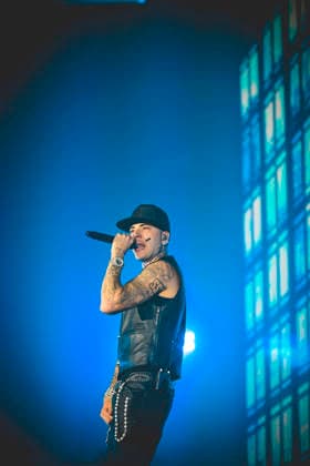 May 14, 2026, Napoli, Italy: Italian rapper Andrea Arrigoni better known by the stage name Shiva performs live at PalaPartenope in Napoli. Napoli Italy - ZUMAs197 20260514_aaa_s197_249 Copyright: xPaolaxVisonex