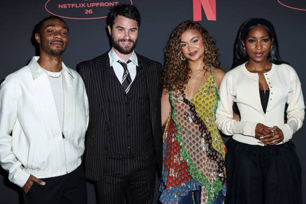 Netflix Upfront 2026 MANHATTAN, NEW YORK CITY, NEW YORK, USA - MAY 13: Jonathan Daviss, Chase Stokes, Madison Bailey and Carlacia Grant arrive at the Netflix Upfront 2026 held at Sunset Pier 94 Studios on May 13, 2026 in Manhattan, New York City, New York, United States. New York City Sunset Pier 94 Studios New York United States Copyright: xImagexPressxAgencyx