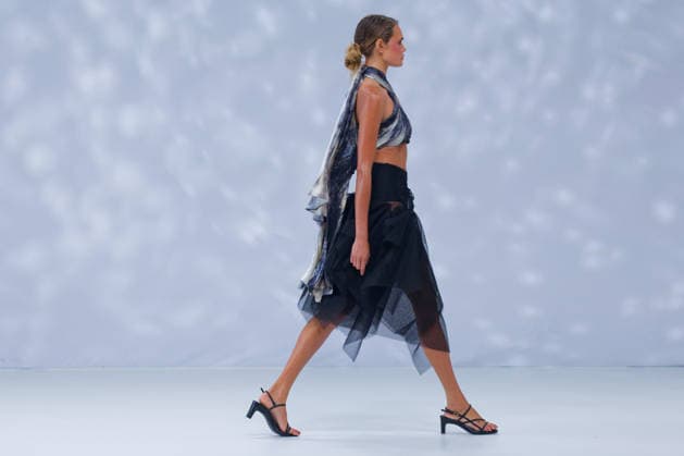 Australian Fashion Week 2026 - Runway - Ngali Billie-Jean Hamlet walks the runway during the Ngali Wander with Wonder Runway show at Australian Fashion Week 2026 at the Museum of Contemporary Art on May 15, 2026 in Sydney, Australia., Credit:IOIO IMAGES IOIO Avalon Australia, New South Wales, Sydney, Museum of Contemporary Art  Copyright: xIOIOxIMAGESx xIOIOx xAvalonx 1099146221