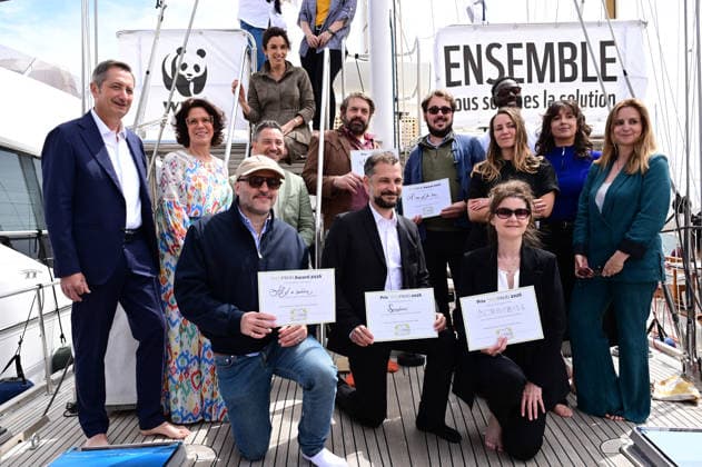 Presentation of the 5th Ecoprod Prize in the presence of Aure Atika, jury president, on the Blue Panda boat on Friday, May 15th, during the 79th Cannes Film Festival 2026 Romain Doucelin Bestimage Cannes France  Copyright: xRomainxDoucelinx xBestimagexRomainxDoucelinx xBestimagex