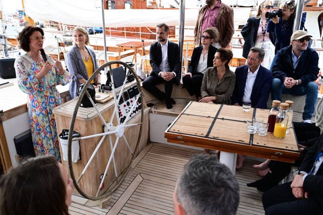 Presentation of the 5th Ecoprod Prize in the presence of Aure Atika, jury president, on the Blue Panda boat on Friday, May 15th, during the 79th Cannes Film Festival 2026 Romain Doucelin Bestimage Cannes France  Copyright: xRomainxDoucelinx xBestimagexRomainxDoucelinx xBestimagex