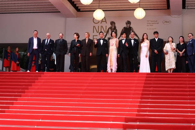 May 15, 2026, Cannes, Cote D azur, France: JEAN-CHARLES CLICHET, MARIE BUNEL, VIRGINIE EFIRA, RYUSUKE HAMAGUCHI, TAO OKAMOTO, KODAI KUROSAKI and KYOZO NAGATSUKA on the red carpet for the screening of ALL OF A SUDDEN at the 79th Annual Cannes Film Festival at Palais des Festivals in Cannes, France Cannes France - ZUMAc179 20260515_zep_c179_065 Copyright: xMickaelxChavetx