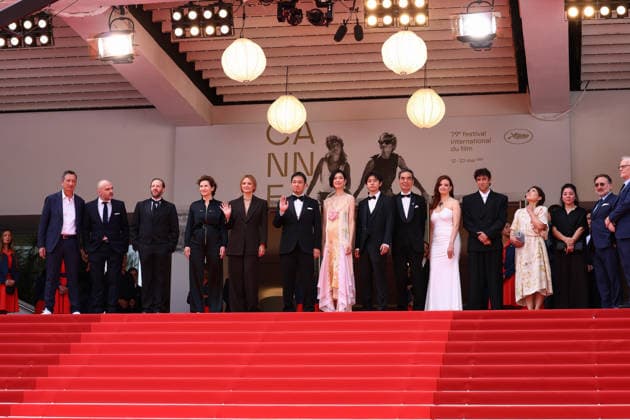 May 15, 2026, Cannes, Cote D azur, France: JEAN-CHARLES CLICHET, MARIE BUNEL, VIRGINIE EFIRA, RYUSUKE HAMAGUCHI, TAO OKAMOTO, KODAI KUROSAKI and KYOZO NAGATSUKA on the red carpet for the screening of ALL OF A SUDDEN at the 79th Annual Cannes Film Festival at Palais des Festivals in Cannes, France Cannes France - ZUMAc179 20260515_zep_c179_064 Copyright: xMickaelxChavetx