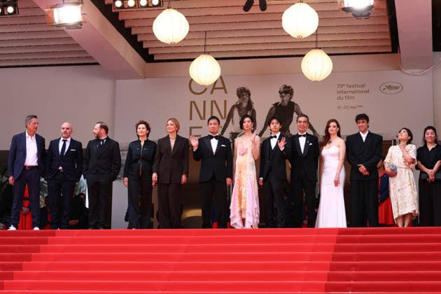 May 15, 2026, Cannes, Cote D azur, France: JEAN-CHARLES CLICHET, MARIE BUNEL, VIRGINIE EFIRA, RYUSUKE HAMAGUCHI, TAO OKAMOTO, KODAI KUROSAKI and KYOZO NAGATSUKA on the red carpet for the screening of ALL OF A SUDDEN at the 79th Annual Cannes Film Festival at Palais des Festivals in Cannes, France Cannes France - ZUMAc179 20260515_zep_c179_067 Copyright: xMickaelxChavetx
