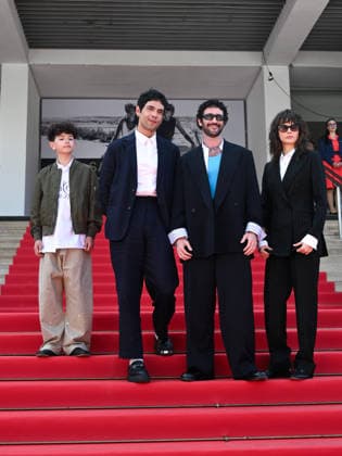IPA84718075 - Cannes, 79th Cannes Film Festival 2026, Day 4 - Red Carpet Film Club Kid. Pictured are Reggie Absolom, Diego Calva, Jordan Firstman, Cara Delevingne  Copyright: xSimonexComix xPoolxPhotoxEventsx07x 84718075