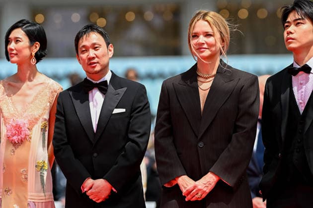79ème Festival International du Film de Cannes Montée des marches du film Soudain 79th Cannes Film Festival Red carpet of the film Soudain All of a sudden 456075 2026 05 15 Okamoto, Tao Hamaguchi, Ruysuke Efira, Virginie Kurosaki, Kodai  Copyright: xEstellexCarlierx xStarfacex STAR_456075_032
