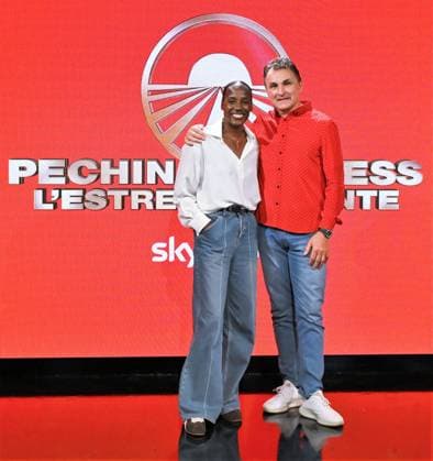 IPA84719319 - Milan,Italy Beijing Express 2026 The Far East photocall with the three finalist couples In the photo:Fiona May and Patrick Stevens I FAST  Copyright: xNickxZonnax xNickxZonnax 84719319