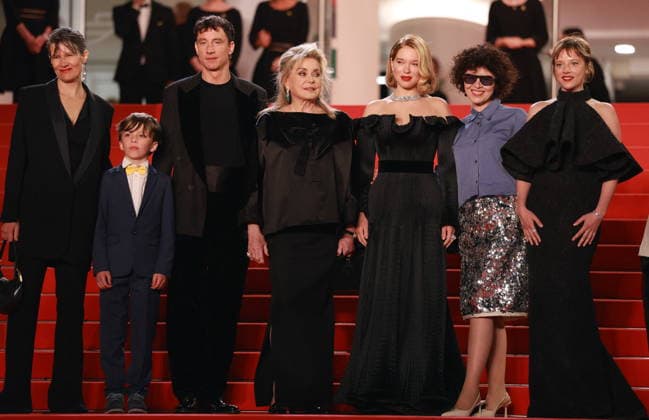 Cannes - Gentle Monster Red Carpet (L-R) Camille Dalmais, Malo Blanchet, Laurence Rupp, Catherine Deneuve, Lea Seydoux, Marie Kreutzer and Jella Haase attend the Gentle Monster screening on the red carpet during the 79th annual Cannes Film Festival at Palais des Festivals on May 15, 2026 in Cannes, France. Photo by Jerome Domine ABACAPRESS.COM Cannes France  Copyright: xDominexJerome ABACAx