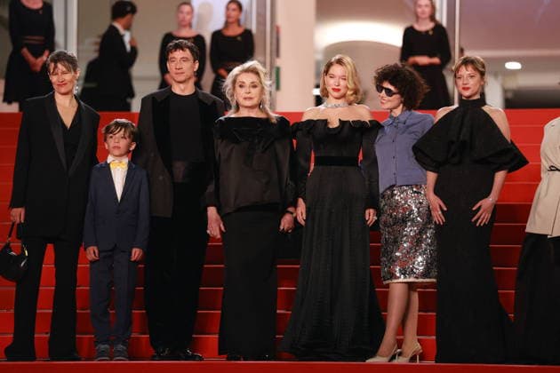 Cannes - Gentle Monster Red Carpet (L-R) Camille Dalmais, Malo Blanchet, Laurence Rupp, Catherine Deneuve, Lea Seydoux, Marie Kreutzer and Jella Haase attend the Gentle Monster screening on the red carpet during the 79th annual Cannes Film Festival at Palais des Festivals on May 15, 2026 in Cannes, France. Photo by Jerome Domine ABACAPRESS.COM Cannes France  Copyright: xDominexJerome ABACAx