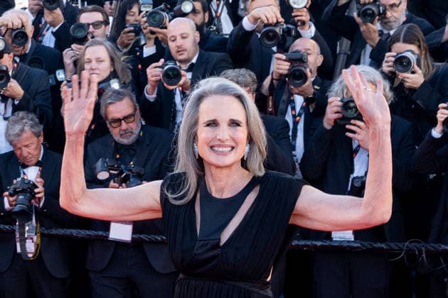 79ème Festival International du Film de Cannes Montée des marches du film Karma 79th International Cannes Film Festival Red Carpet for Karma movie 456110 2026 05 15 MacDowell, Andie  Copyright: xEstellexCarlierx xStarfacex STAR_456110_062