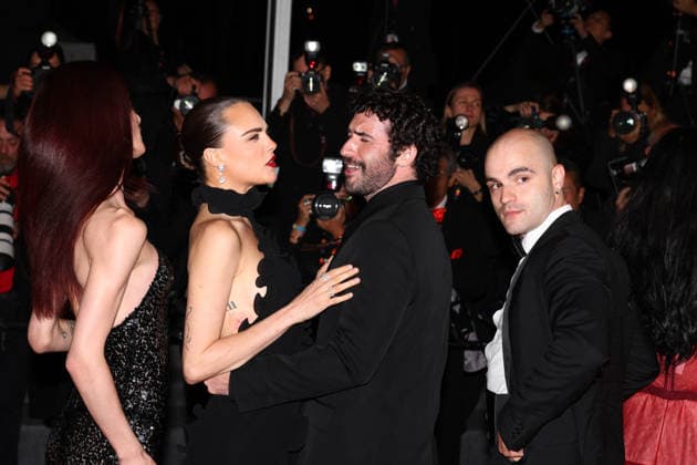 May 15, 2026, Cannes, Cote D azur, France: CARA DELEVINGNE and JORDAN FIRSTMAN have fun on the red carpet for the screening of GENTLE MONSTER at the 79th Annual Cannes Film Festival at Palais des Festivals in Cannes, France Cannes France  - ZUMAc179 20260515_zep_c179_152 Copyright: xMickaelxChavetx