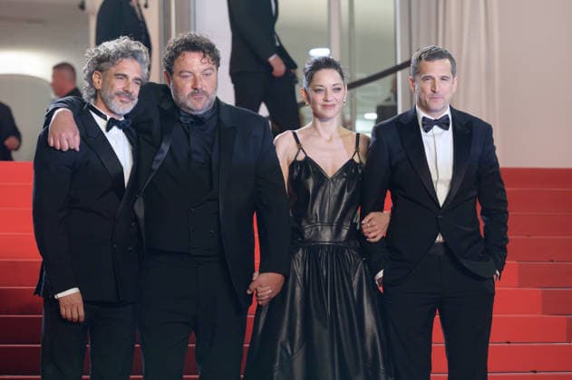 Karma Premiere at 79th Festival de Cannes - Cannes, France CANNES, FRANCE. May 15, 2026: Leonardo Sbaraglia, Denis Menochet, Marion Cotillard & Guillaume Canet at the premiere for Karma at the 79th Festival de Cannes. Picture: Paul Smith Featureflash Cannes France  Copyright: xPaulxSmithx xFeatureflashx