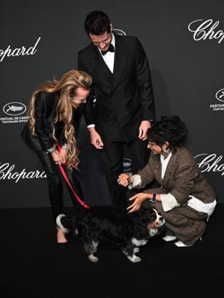 IPA84735714 - Cannes, 79th Cannes Film Festival 2026, Evening 4 - The Chopard Universe Gala Evening. In the Photo Odessa A zion, Caroline Scheufele, Connor Swindells  Copyright: xSimonexComix xPoolxPhotoxEventsx07x 84735714