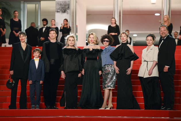 Cannes - Gentle Monster Red Carpet JD Camille Dalmais, Malo Blanchet, Laurence Rupp, Catherine Deneuve, Lea Seydoux, Marie Kreutzer and Jella Haase attends the Gentle Monster screening on the red carpet during the 79th annual Cannes Film Festival at Palais des Festivals on May 15, 2026 in Cannes, France. Photo by Jerome Domine ABACAPRESS.COM Cannes France  Copyright: xDominexJerome ABACAx