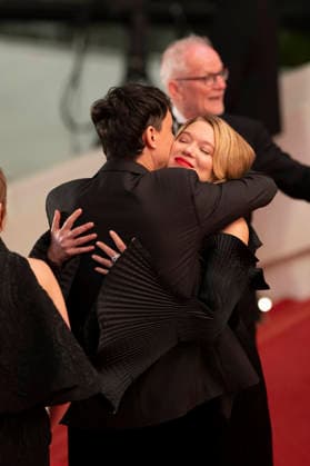 Cannes Gentle Monster Red Carpet EB Lea Seydoux and German actor Laurence Rupp after the screening of the film Gentle Monster at the 79th edition of the Cannes Film Festival in Cannes, southern France on May 15, 2026. Photo by Eliot Blondet ABACAPRESS.COM Cannes France France  Copyright: xBlondetxEliot ABACAx