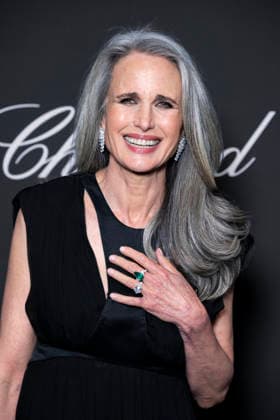Andie MacDowell at the Chopard Trophy dinner at the Carlton Beach Club during the 79th Cannes International Film Festival on 15 May 2026 Olivier Borde Bestimage the Chopard Trophy dinner at the Carlton Beach Club during the 79th Cannes International Film Festival on 15 May 2026 Cannes France  Copyright: xOLIVIERxBORDEx xBESTIMAGExOLIVIERxBORDEx xBESTIMAGEx