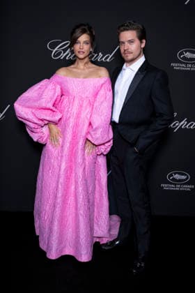 Pregnant Barbara Palvin and her husband Dylan Sprouse at the Chopard Trophy dinner at the Carlton Beach Club during the 79th Cannes International Film Festival on 15 May 2026 Olivier Borde Bestimage the Chopard Trophy dinner at the Carlton Beach Club during the 79th Cannes International Film Festival on 15 May 2026 Cannes France  Copyright: xOLIVIERxBORDEx xBESTIMAGExOLIVIERxBORDEx xBESTIMAGEx