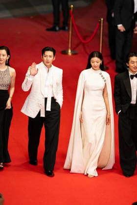 Cannes Gun Che Colony Red Carpet EB South Korean actor Jun Ji-Hyun, South Korean actor Ji Chang-Wook, South Korean actor Koo Kyo-Hwan, South Korean actress Shin Hyeon-Bin during the Gun-Che Colony red carpet during the 79th Cannes Film Festival in Cannes, France on May 15, 2026. Photo by Eliot Blondet ABACAPRESS.COM Cannes France France  Copyright: xBlondetxEliot ABACAx