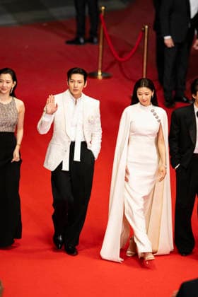 Cannes Gun Che Colony Red Carpet EB South Korean actor Jun Ji-Hyun, South Korean actor Ji Chang-Wook, South Korean actor Koo Kyo-Hwan, South Korean actress Shin Hyeon-Bin during the Gun-Che Colony red carpet during the 79th Cannes Film Festival in Cannes, France on May 15, 2026. Photo by Eliot Blondet ABACAPRESS.COM Cannes France France  Copyright: xBlondetxEliot ABACAx