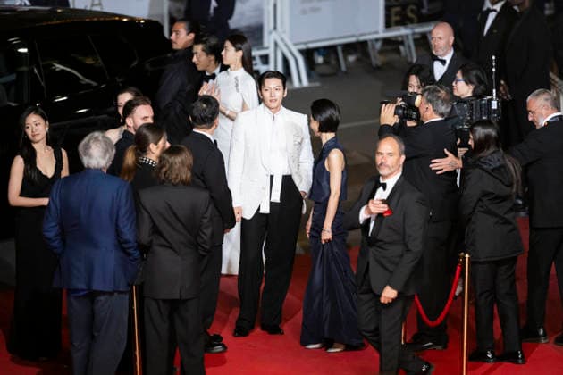 Cannes Gun Che Colony Red Carpet EB South Korean actor Jun Ji-Hyun, South Korean actor Ji Chang-Wook, South Korean actor Koo Kyo-Hwan, South Korean actress Shin Hyeon-Bin during the Gun-Che Colony red carpet during the 79th Cannes Film Festival in Cannes, France on May 15, 2026. Photo by Eliot Blondet ABACAPRESS.COM Cannes France France  Copyright: xBlondetxEliot ABACAx