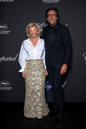 Iris Knobloch and her partner François Bréavoine at the Chopard Trophy dinner at the Carlton Beach Club during the 79th Cannes International Film Festival on 15 May 2026 Olivier Borde Bestimage the Chopard Trophy dinner at the Carlton Beach Club during the 79th Cannes International Film Festival on 15 May 2026 Cannes France  Copyright: xOLIVIERxBORDEx xBESTIMAGExOLIVIERxBORDEx xBESTIMAGEx