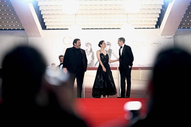 Cannes Gentle Monster Red Carpet. FC Leonardo Sbaraglia, Marion Cotillard, Denis Ménochet, Guillaume Canet attending the Gentle Monster red carpet during the 79th Cannes Film Festival in Cannes, France on May 15, 2026. Photo by Franck Castel ABACAPRESS.COM Cannes  Copyright: xCastelxFranck ABACAx